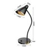 LED Desk Light Bedroom Dormitory Desktop Reading Lamps Plug-In Knob Switch Five Level Dimming Clip Type Iron Bedside Desk Lamp