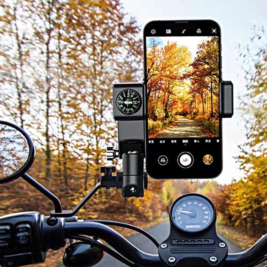 Bicycle Motorcycle Phone Holder Adjustable Anti Slip Silicone Rotatable Waterproof Universal Phone Stand