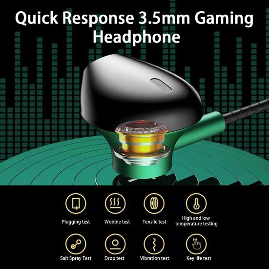 

Проводные наушники Yousheng, HD-совместимые, для звонков, полувкладыши с микрофоном, проводные наушники со звуком HiFi 3,5 мм, поставка телефона