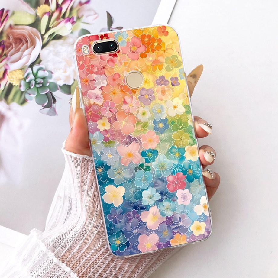 For Xiaomi Mi A1 Mi 5X Phone Case Luxury Flower Butterfly Cartoon Bow Pattern Back Cover Soft TPU Silicone On Xiomi Mia1 Mi5x