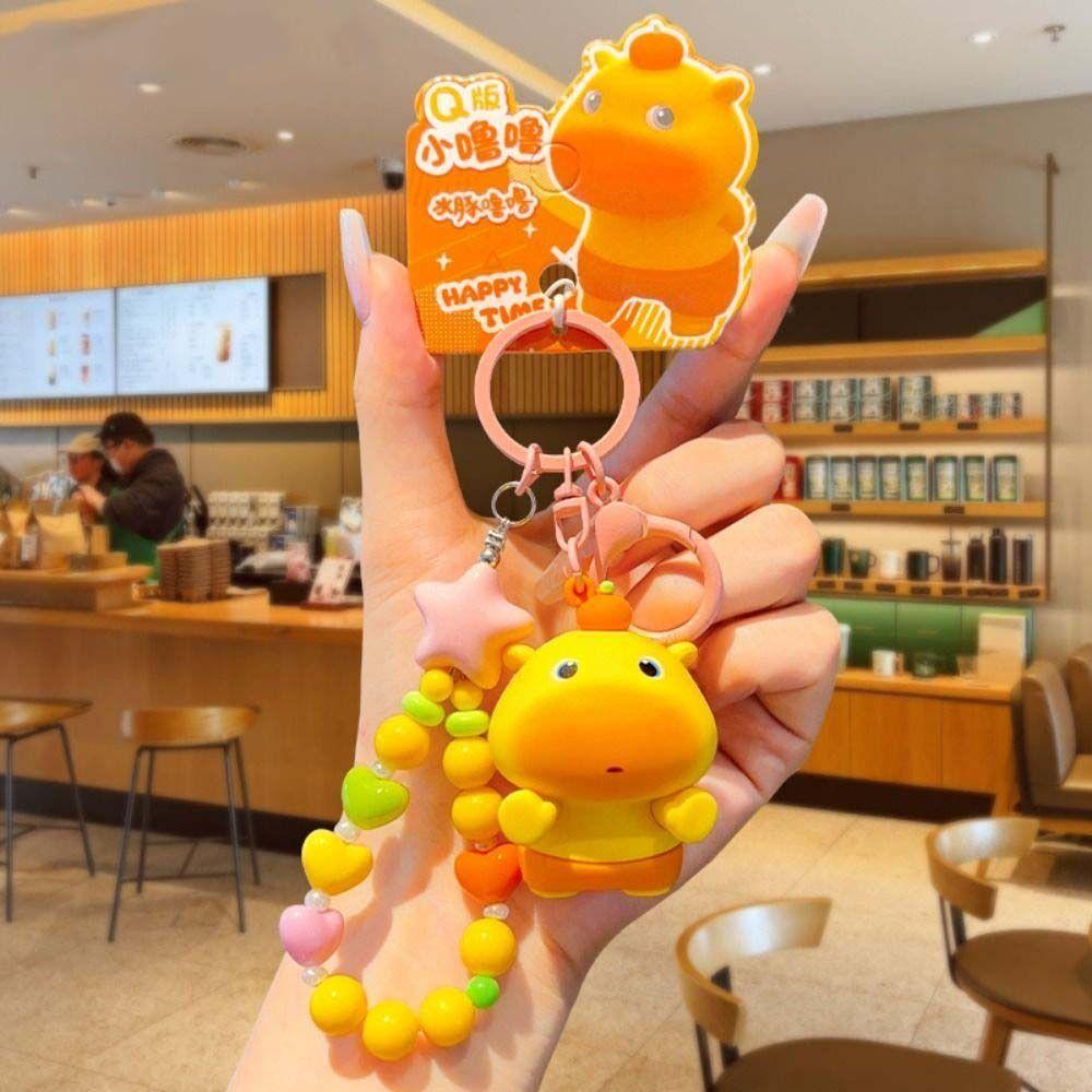 Cute Expression Capybara Key Ring PVC Cartoon Phone Chain Cute Lulu Doll Keychain Gifts