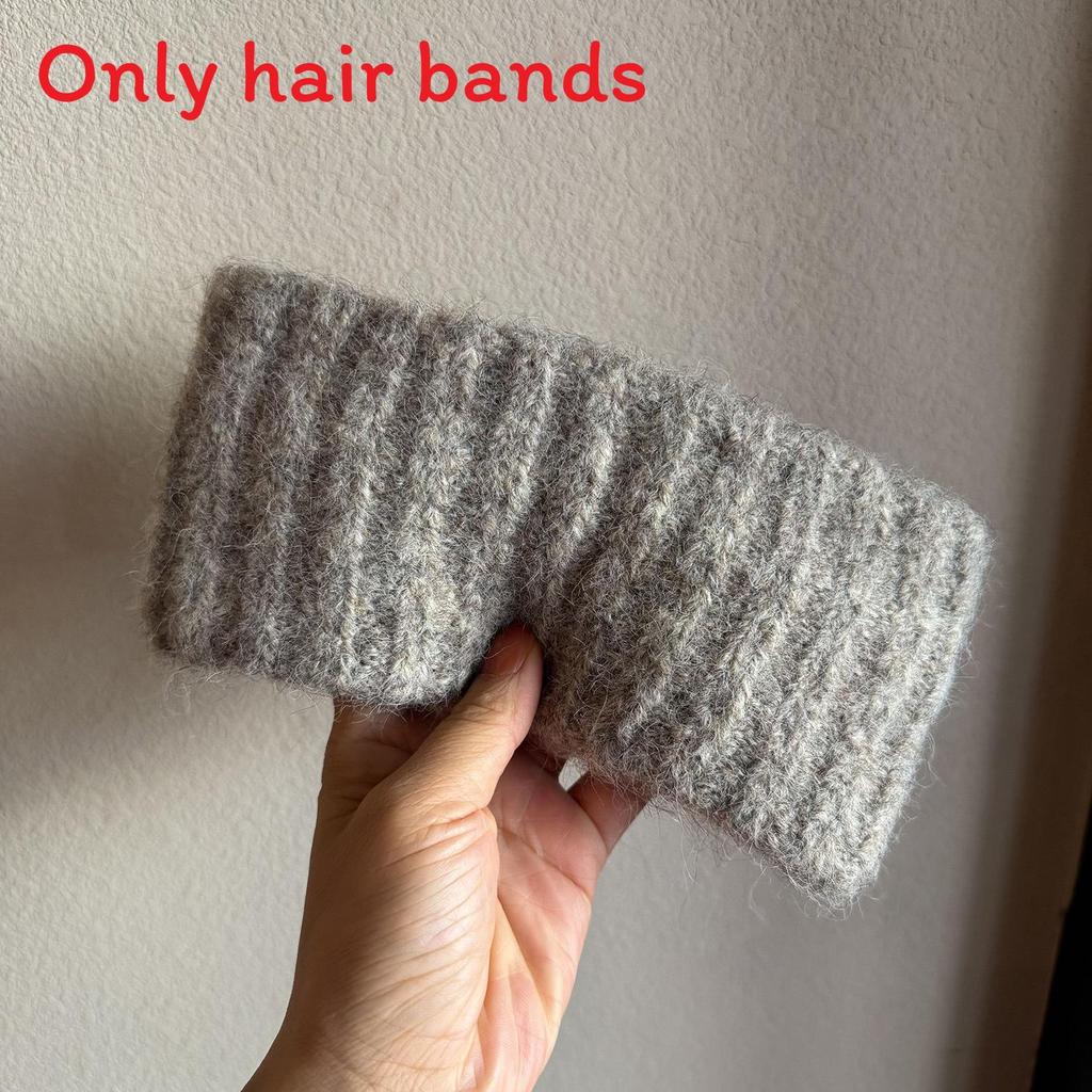 

Korean Style Plush Fabric Headband With Thick Knit Design For Yoga And Winter Fashion Khaki