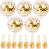 12 Inch Gold Glitter Balloon Round Colorful Transparent Confetti Party Decoration Wedding Anniversary Ceremony Decoration