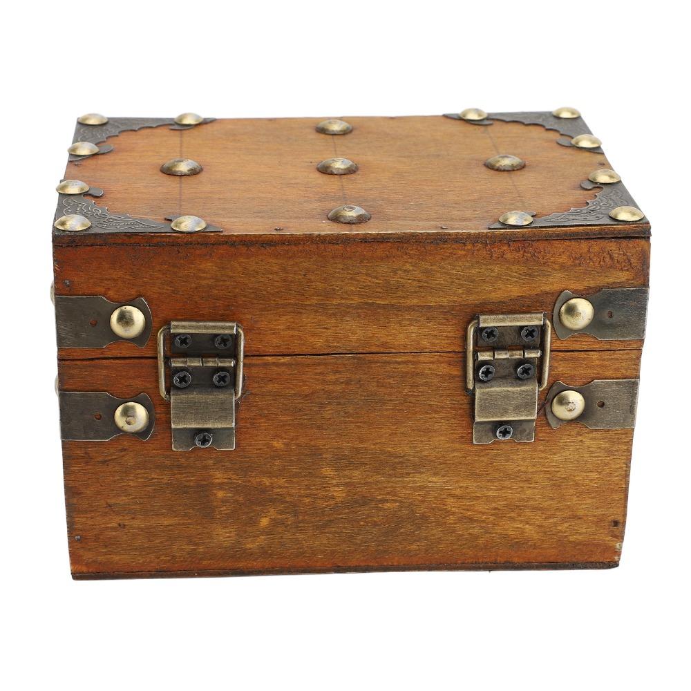 2pcs Wooden Vintage Storage Box Combination Lock Decorative Storage Box Home Decor