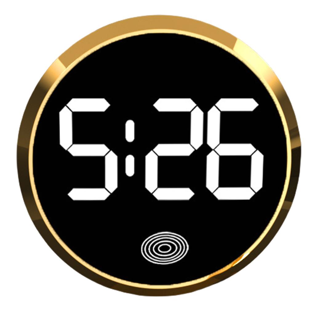 Car LED Digital Clock with Temperature Display Easy Installation Magnetic Back Round Clock for Dashboard or Consoles