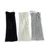 Autumn and Winter Arctic Fleece Slimming Fleece Lace-up Calf Wide-leg Sock, Knitted Warm Thickened Leg Protection Pile Long Socks