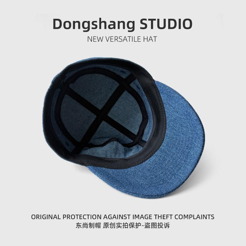 25 New Denim Equestrian Hats In Early Autumn, Simple Wind Shading, Breathable and Small Face, Big Head Circumference Hat