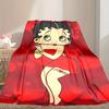 [Betty Boop Blanket] Soft Throw Blanket for Bed Sofa, Holiday Gift Blanket for Women Men Family Friend