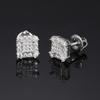 Orecchini a Bottone alla Moda Placcati Oro 18K Argento Sterling 925 Orecchini a Cerchio Pietra Preziosa Moissanite Piercing Uomini Donne Orecchini Anti-appannamento