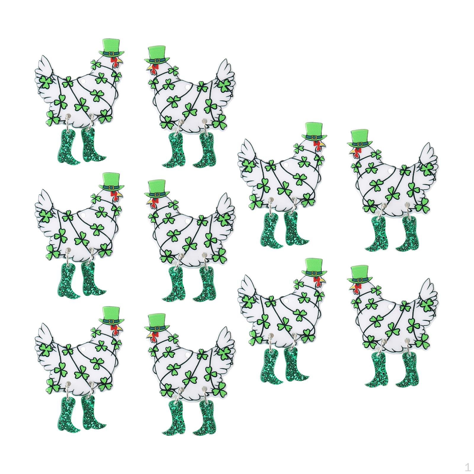 

10 шт. СТ. Подвески на день Святого Патрика, подарок в виде животного, креативное изготовление ювелирных изделий, кулон «сделай сам», ирландская капля A