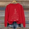 Ladies' Christmas Printed Casual Long Sleeved Round Neck Sports Hoodie Top