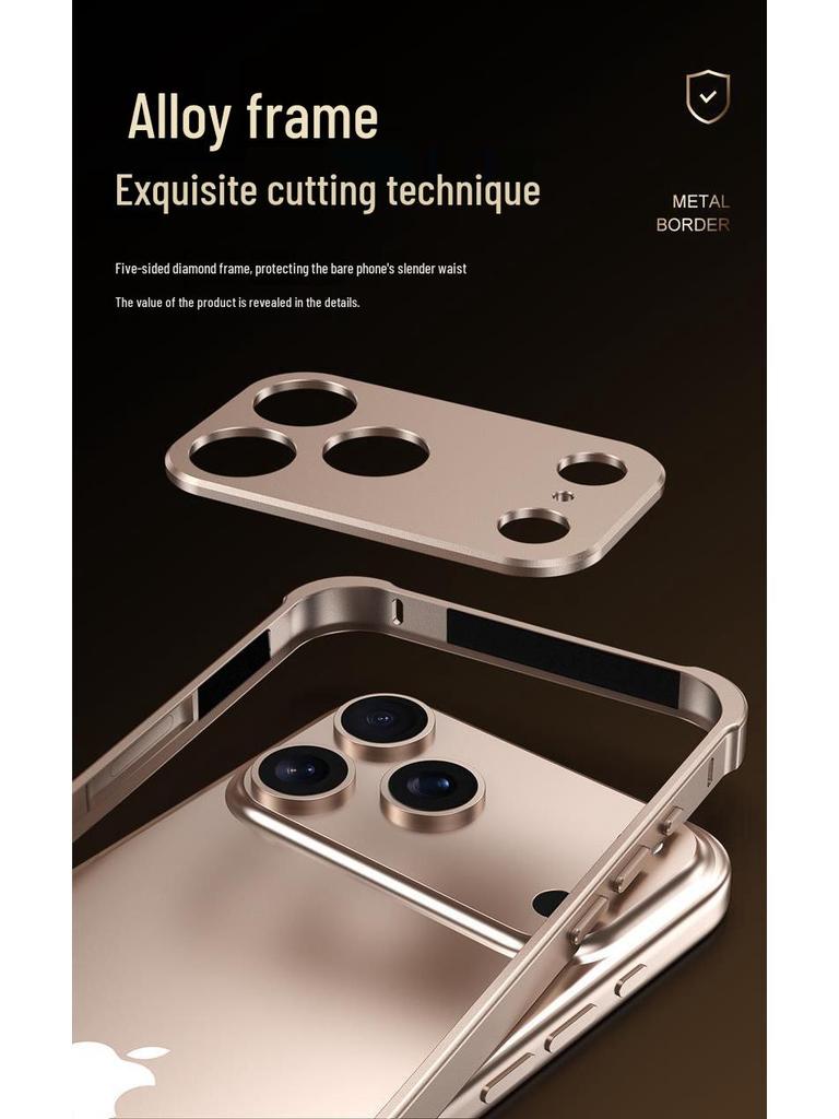 Stilvolle Apple iPhone 17 Metallrahmenhülle: Leichter, wärmeableitender Objektivring aus Aluminiumlegierung für iPhone 16 & 15