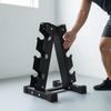 Triangular Dumbbell Rack Angled Side Fitness Storage Matte Finish for Gym
