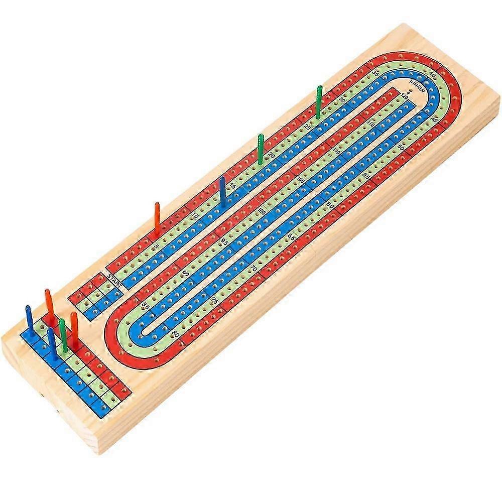 1 Set Cribbage Board Table Game Solid Wood Party Board Game Board Cribbage Cards Board