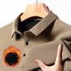 Men S Premium Fleece Thick Casual Business Polo Shirt