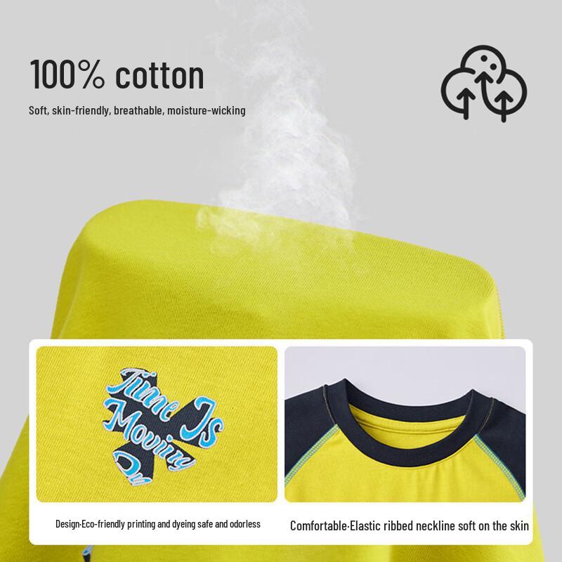 Boys' Heart-Print Raglan Long-Sleeve T-Shirt
