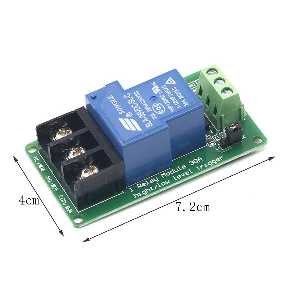 1 Channel Relay Module 30A With Optocoupler Isolation Supports High And Low Trigger Relay Switch 5mA Static Current 5V 12V 24V 