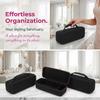 EVA Plastic Hair Tool Storage Bag Portable Shockproof Hair Straightener Storage Bag With Handle Black
