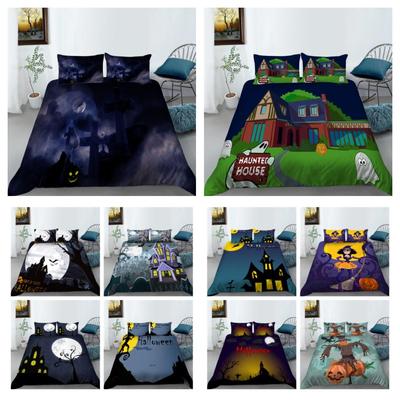 Ghost Printing Duvet Cover Set Halloween Style Bedding Cove Suit Design Comforter Cover Set Boy Kid Single Size Home Bedding Set