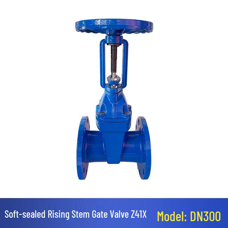 Z41X-16 DN100 Manual Rising Stem Elastic Seat Flanged Gate Valve for Tap Water