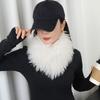 Solid Color Imitation Wool Scarf Magnetic Snap Faux Fur Collar Neckwear Fluffy Muffler  Night Out