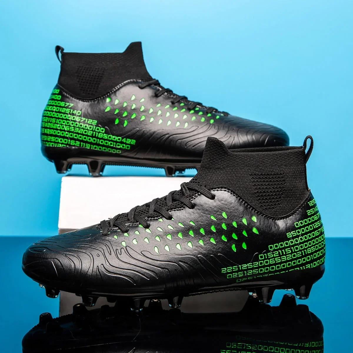 

High-top Soccer Shoes for Society Soccer Boots Men Ultra-light Kids Boy Turf Futsal Cleats Children s Sports Training Footwear 31