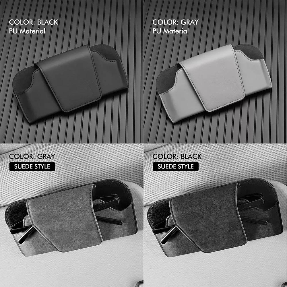 Auto Sonnenblende Brillenhalter Premium Leder Sonnenbrillenetui Clip Organizer Auto Brillen Aufbewahrungsbox Garage Handwerkzeuge