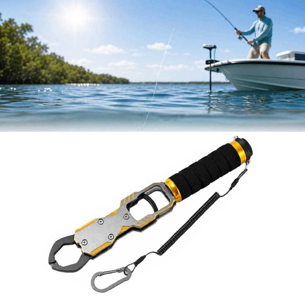 Aluminum Alloy Fishing Grabber 360° Swivel Non-Slip Handle Fish Holder Saltwater Fishing