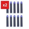 Xezo Blue Ink Cartridges for Fountain Pens, 10-Pack