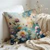 Cushion Cover  Linen  SkinFriendly Soft Decorative Case For Sofa Home Decor Anime Stunning Colorful Floral Pillow Cover