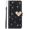 Shiny Case For iPhone 16 15 14 13 Pro Max 12 MINI 11 Pro X XR XS XS Max 7 8 Plus Wallet Flip Leather Case