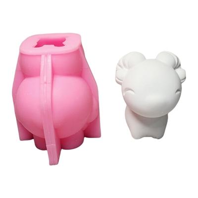 Lovely Animal Candle Molds 3D Sheep Silicones Mould Ornament Molds Casting Mould Craft Supplies for Home Decorations
