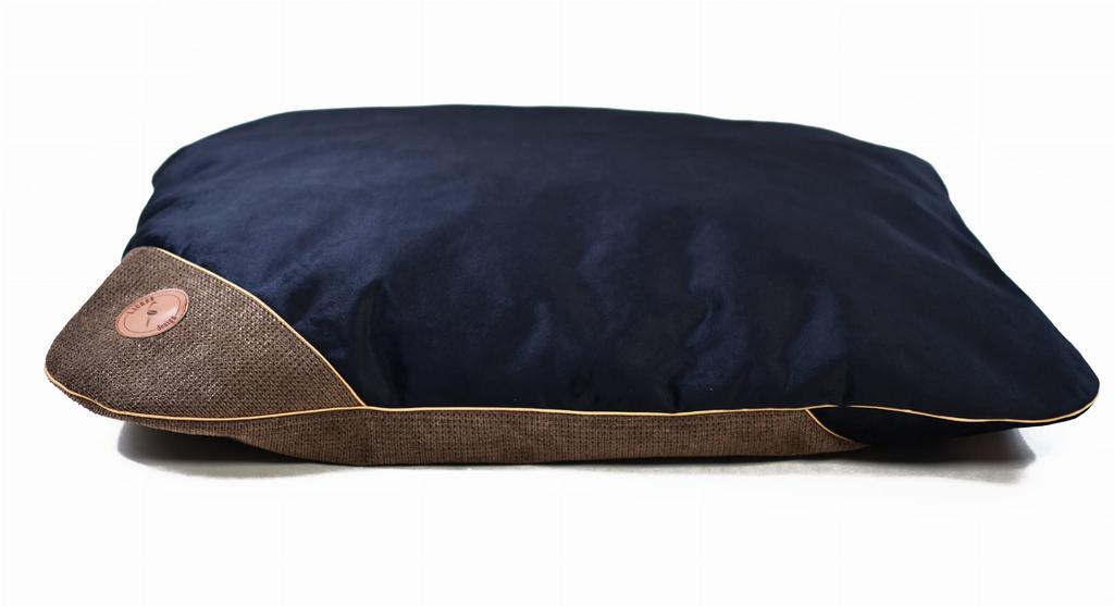 Frida Cushion Brown Structure + Black Velvet 70cm x 50cm