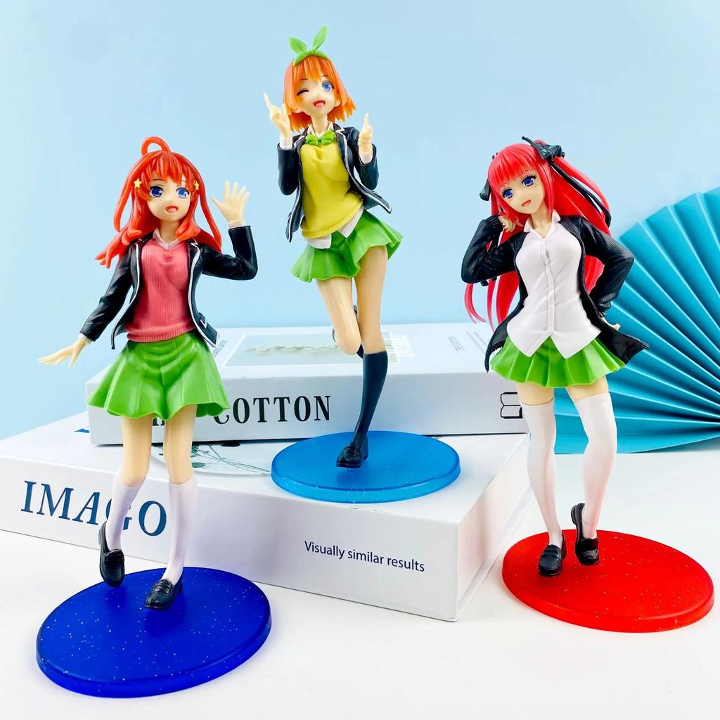 5Style Anime Figure Ichik 18CM School Uniform The Quintessential Quintuplets Model Dolls Toy Gift Collec Nakano Nino Miku