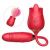 Rose Flower Vibrator: Telescopic Clitoral Stimulator & Suction/Blowing Sex Toy for Women