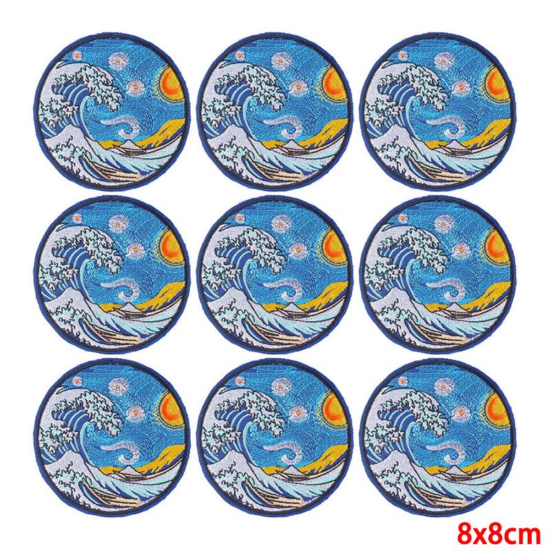 10 Pcs/lot Wholesale Embroidery Patch Iron On Patches For Clothing Patches On Clothes Jackets Decor Applique Sew Supplies