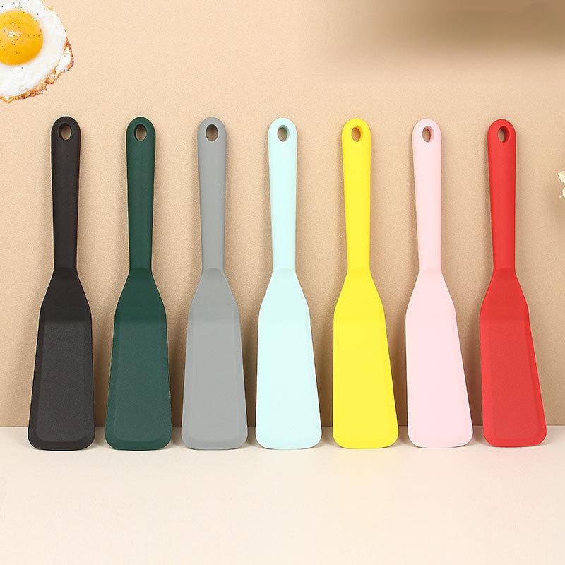 

Multicolor Silicone Frying Shovel Non-stick Surface Kitchen Pancake Fried Egg Transfer Shovel Steak Shovel Kitchen Baking Tools чёрный