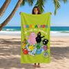 Cartoon Barbapapa Towel Beach Towel Quick Dry Sand Free Bath Towel for Summer Pool Travel Vacation