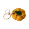 Knitted Pumpkin Keychain Crochet Ornament for Bag Decoration