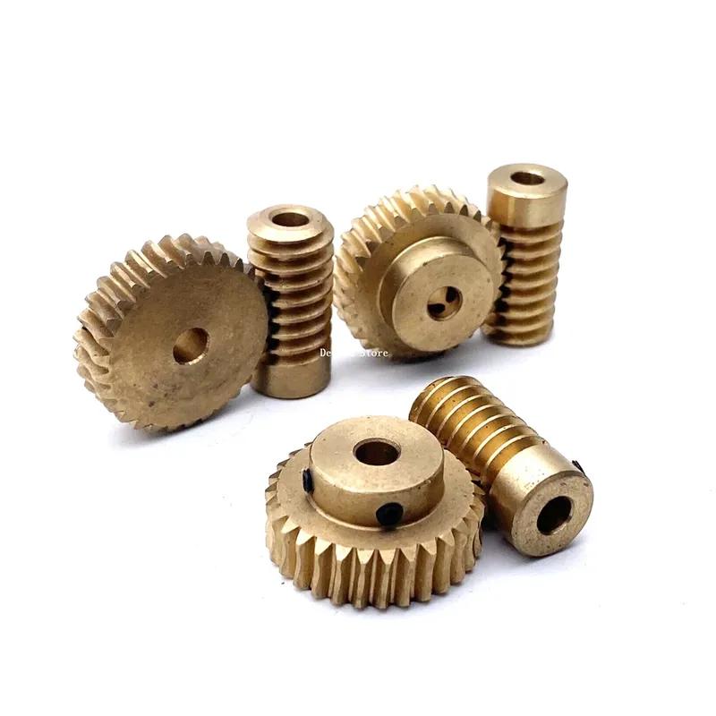 0.8M 20/30 Teeth 1:20 1:30 Metal Copper Worm Gear Wheel Reducer Self Locking Combination Accessories