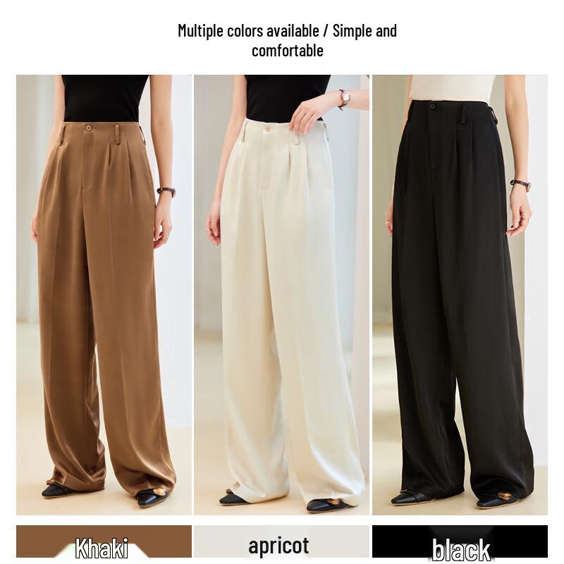 Women's High-Waisted Loose Straight Suit Pants