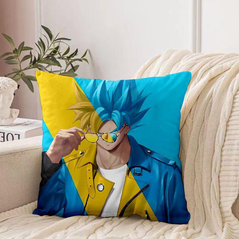 Kissenbezug mit Dragon Ball-Motiv und Cartoon-Print – Ein Traum für Anime-Fans! Anime-Accessoires und Deko-Geschenke