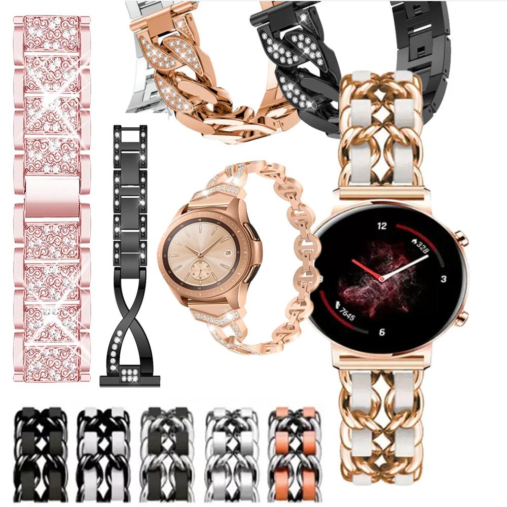 Women Strap For COLMI M40 M41 M42 V31 V23 V68 p60 P28 P18 P16 P12 P71 C81 C80 C63 C61 C60 i20 i30 Metal diamond watchband chain