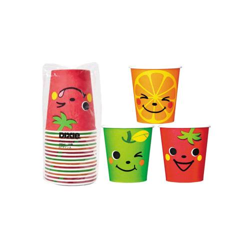 Japan Dixie Love Paper Cups, 73mm Diameter x 80mm Height, 205ml, 15-Pack, KHN157DD