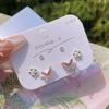 Aurora Butterfly Star Earrings - Cool, Colorful, and Simple Silver Needle Design for Women