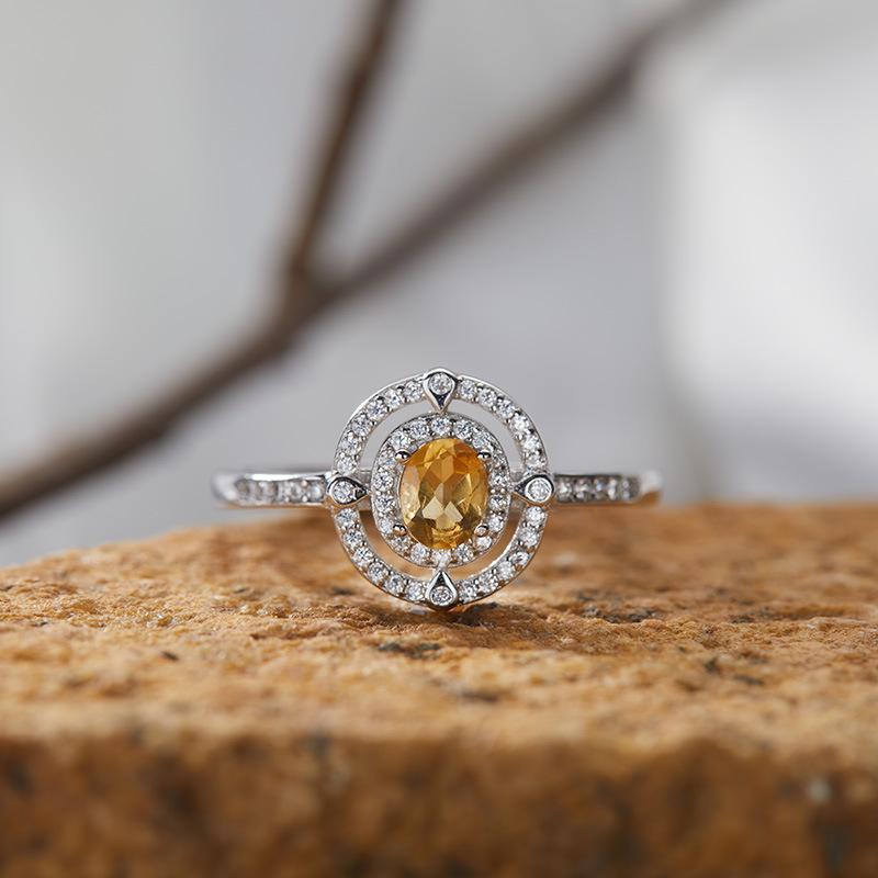 High Sense Light Luxury S925 Sterling Silver Plated 18K Gold Natural Colored Treasure Collarbone Chain Necklace Pendant Niche Jewelry