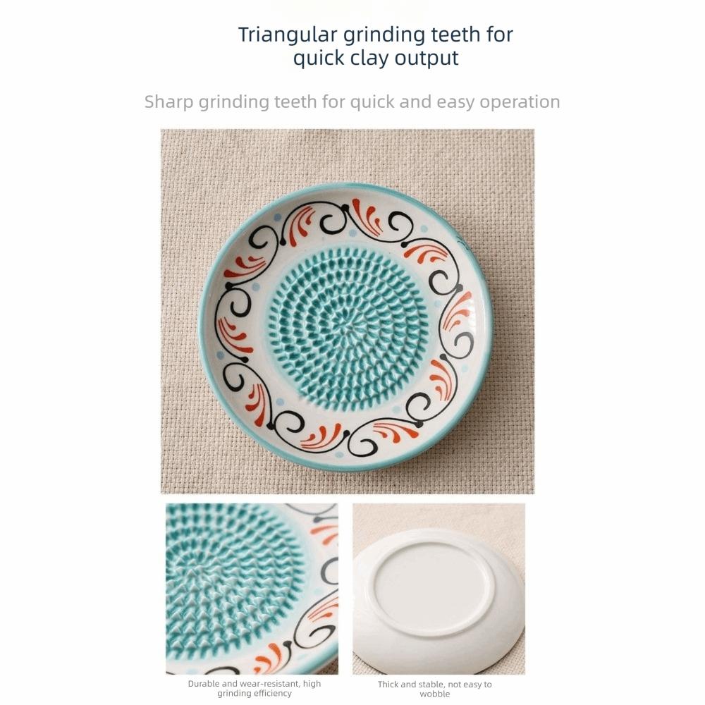 Handcrafted Garlic Ginger Grater Ceramic Tomato Grater Dish Cheese Carrot Fruits Vegetables
