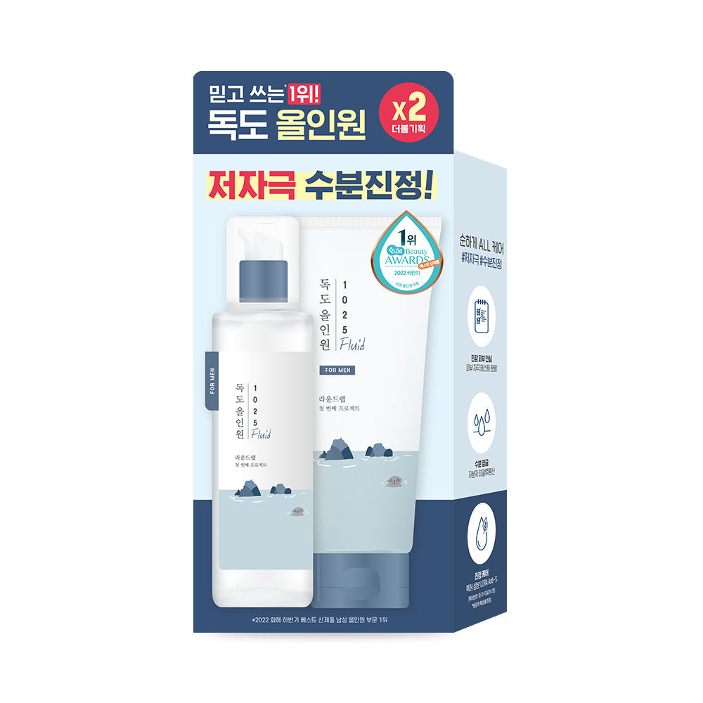 ROUND LAB For Men 1025 Dokdo Fluido Tutto-in-Uno 200ml (200ml+200ml)