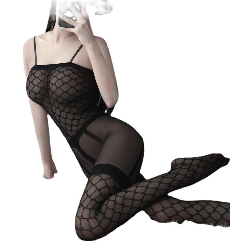 Sex Stockings Sexy Stockings Onesie Uniform Open-file Free Temptation Suit