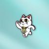 Cartoon Lucky Cat Brooch - Anime Character Party Badge Accessory